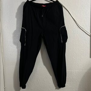 Black Ankle-Cropped Pants